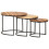 VidaXL vidaXL 3x Solid Acacia Wood Nesting Tables Acacia Wood Table Couch Table Desk 9