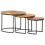 VidaXL vidaXL 3x Solid Acacia Wood Nesting Tables Acacia Wood Table Couch Table Desk 8