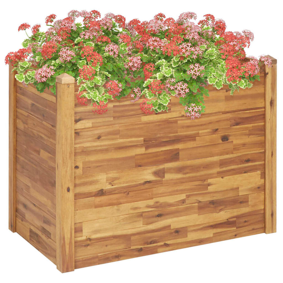 Vidaxl Solid Acacia Wood Garden Bed Gardening Herb Raised Bed Flower Box Pot