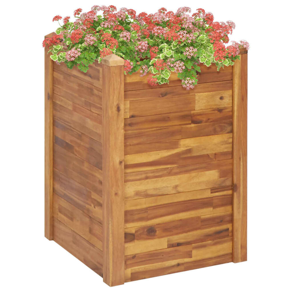 vidaXL Solid Acacia Wood Garden Bed Gardening Herb Raised Bed Flower Box Pot