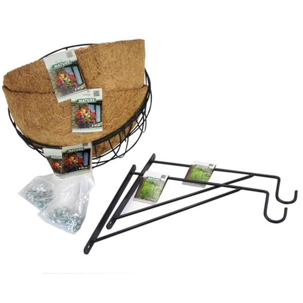 Nature Hanging Basket Kit Wall Flower Pot Planter Window Box Plant Bed 6070118