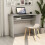vidaXL Desk Concrete Grey Engineered Wood Computer Office Table Workstation 1