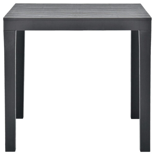 VidaXL vidaXL Gartentisch Anthrazit 78x78x72 cm Kunststoff 1