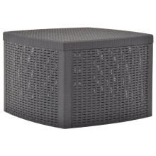 vidaXL Side Table Plastic Mocha 36.5cm Garden Coffee Stands Outdoor Desks