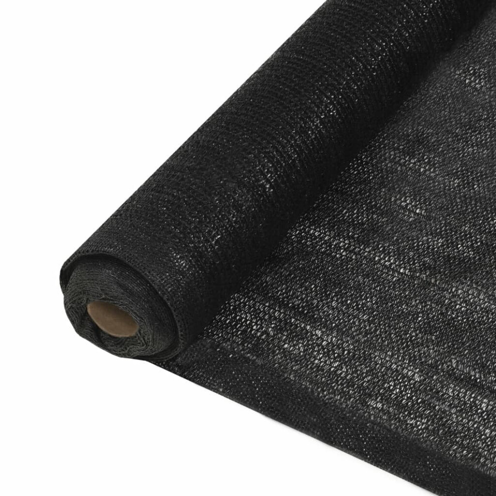 Vidaxl Privacy Net Hdpe 2X25m Black Garden Screening Sun Shade Netting Fence