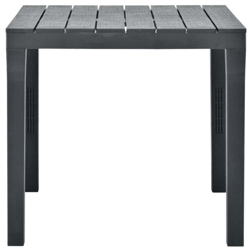 VidaXL vidaXL Gartentisch Anthrazit 78x78x72 cm Kunststoff 2