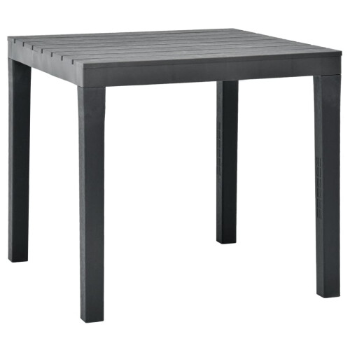 VidaXL vidaXL Gartentisch Anthrazit 78x78x72 cm Kunststoff