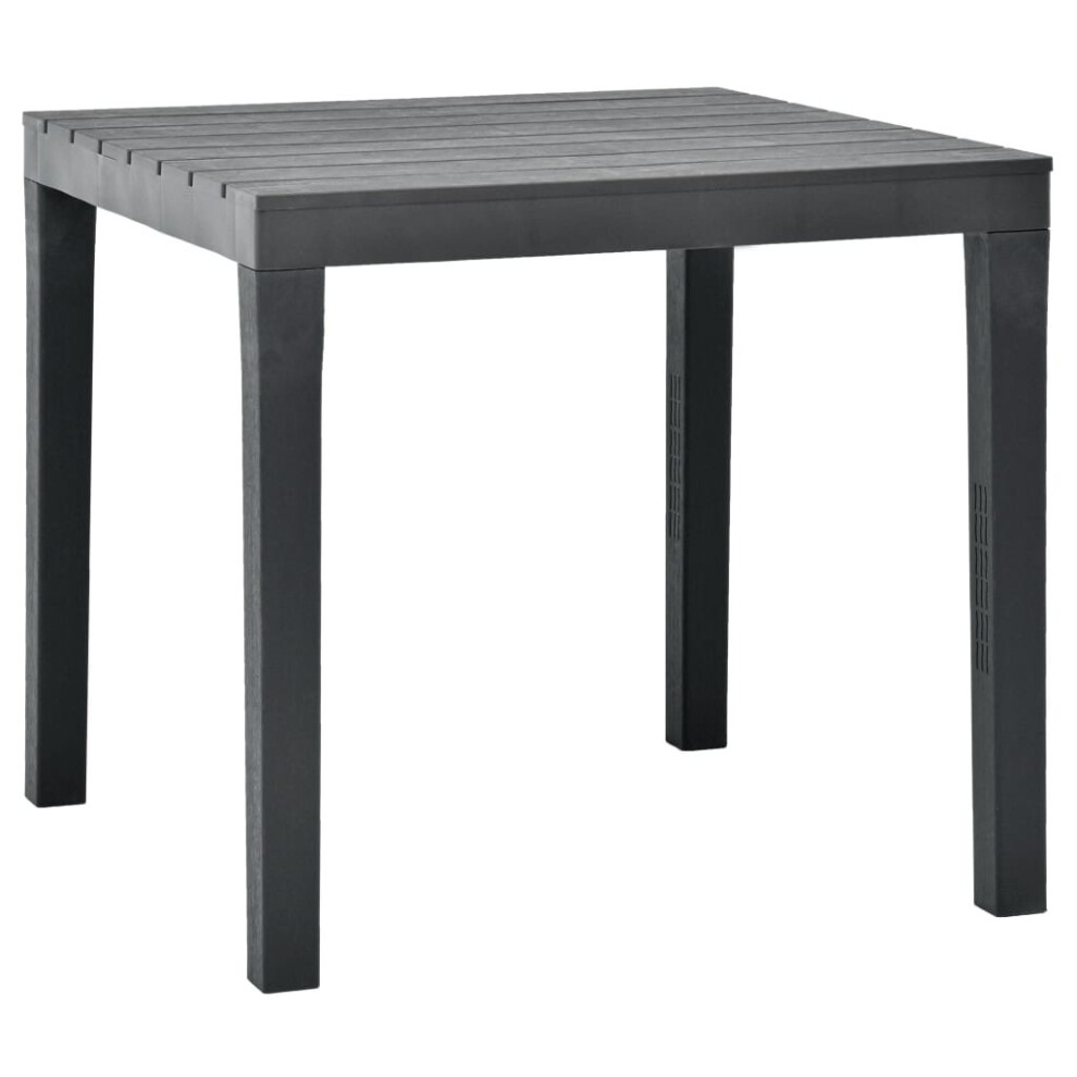 Garden Table Anthracite 78x78x72 cm Plastic