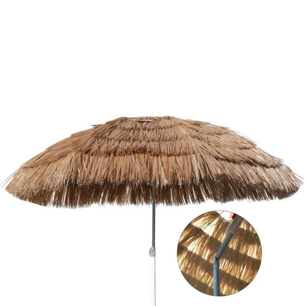HI Beach Parasol Outdoor Umbrella Sun Shelter Canopy Sunshade Hawaï Beige