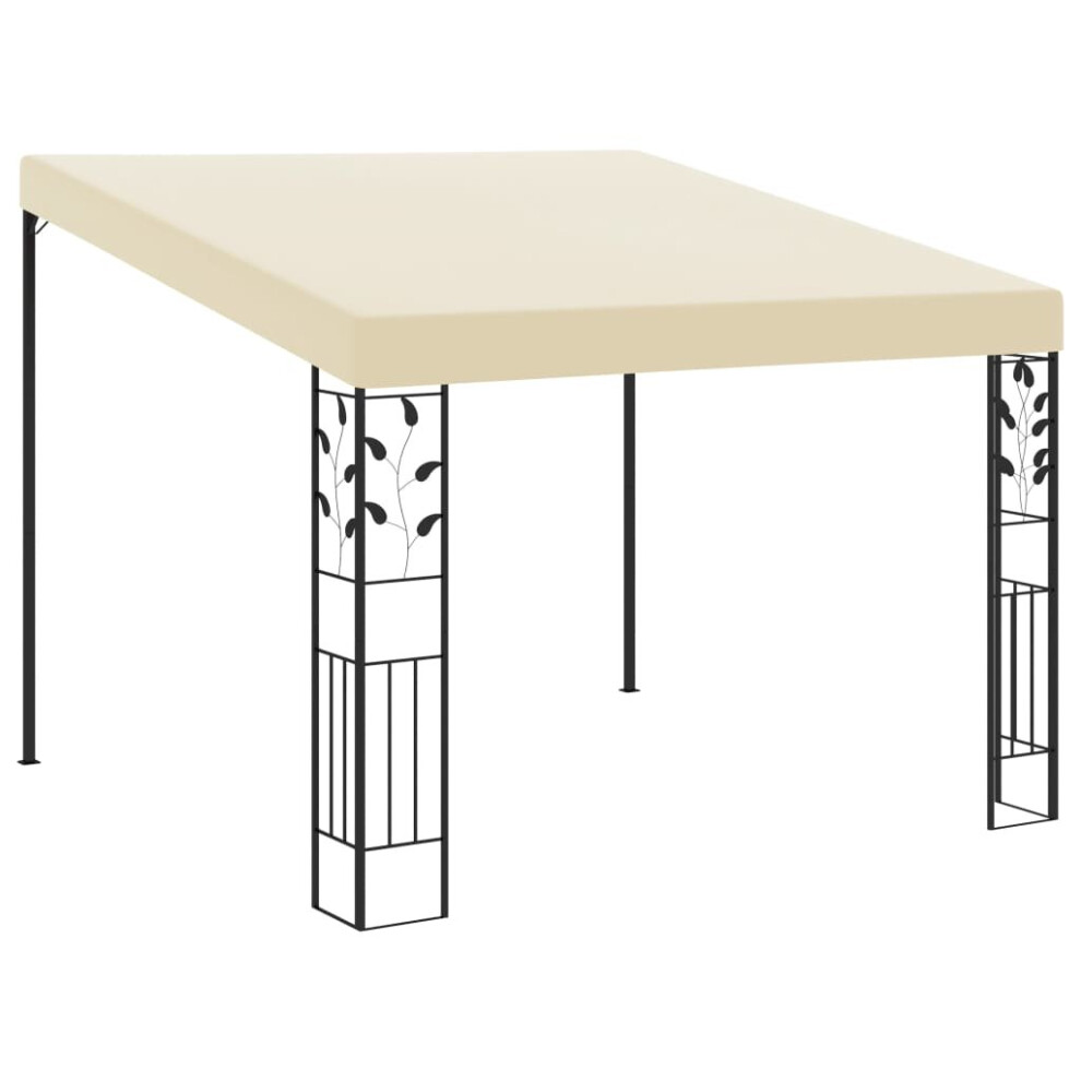 vidaXL Wall-mounted Gazebo 3x3x2.5m Cream Patio Garden Pavilion Sun Shelter