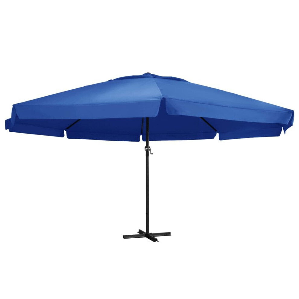 Vidaxl Garden Parasol With Aluminium Pole Sunshade Outdoor Umbrella Azure Blue