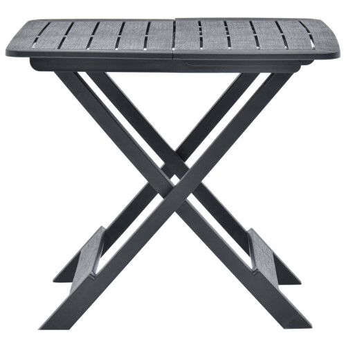 VidaXL vidaXL Gartentisch Klappbar Anthrazit 79x72x70 cm Kunststoff 1