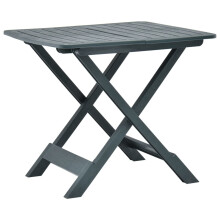 vidaXL Folding Garden Table Plastic Green 79x72x70cm Bistro Table Outdoor Desk