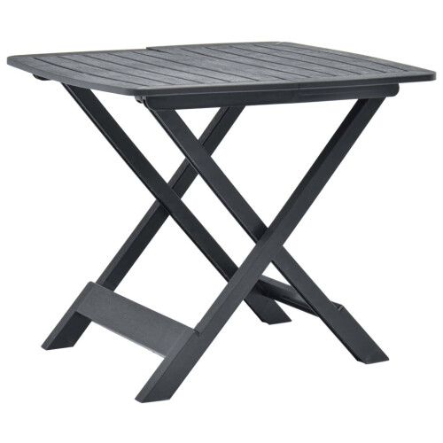 VidaXL vidaXL Gartentisch Klappbar Anthrazit 79x72x70 cm Kunststoff