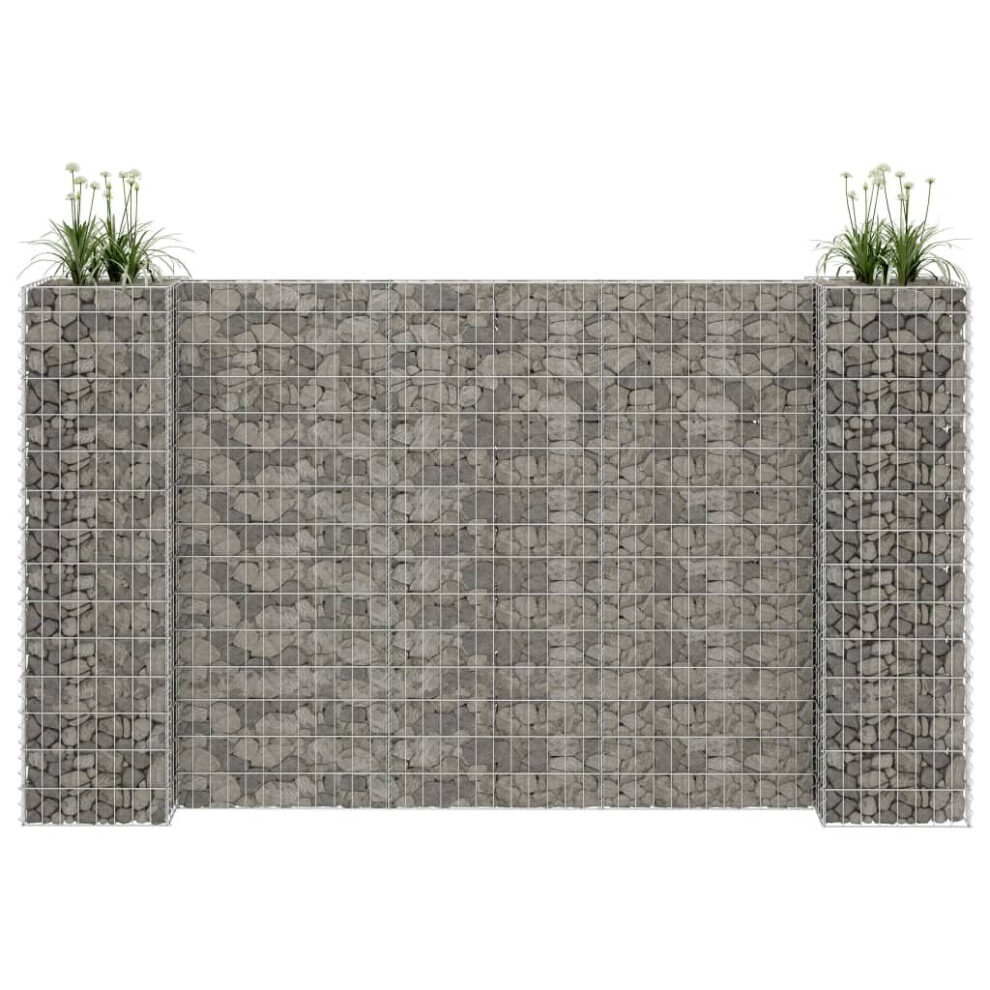 Vidaxl H-Shaped Gabion Planter Steel Wire 260X40x150cm Gabion Basket Wall Pot