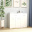 VidaXL vidaXL Sideboard White Engineered Wood Storage Cabinet Home Organiser Buffet 1