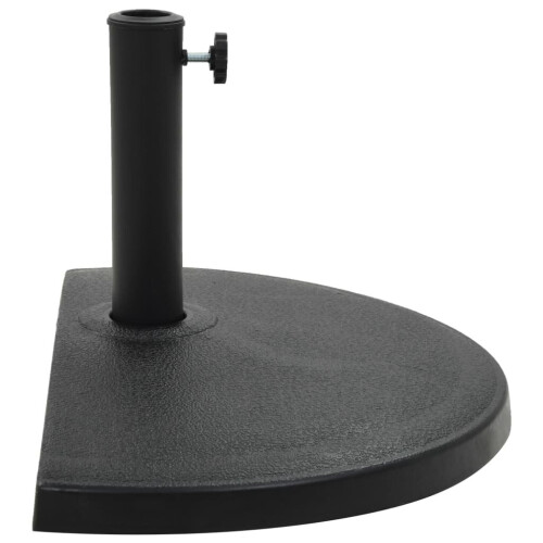 Parasol Base Half Round Polyresin 15 kg Black 1