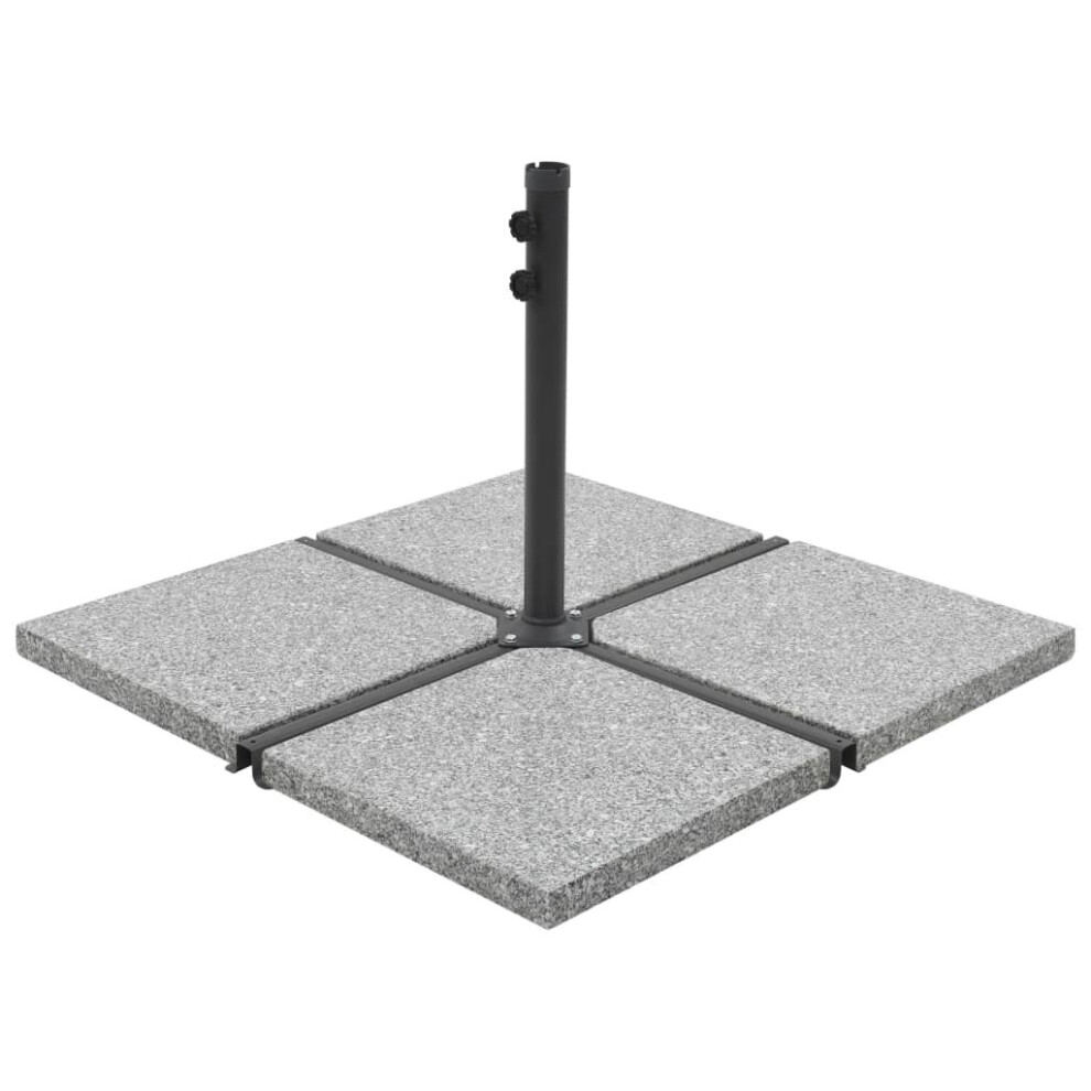 vidaXL Umbrella Weight Plate Granite 25kg Square Grey Outdoor Parasol Base