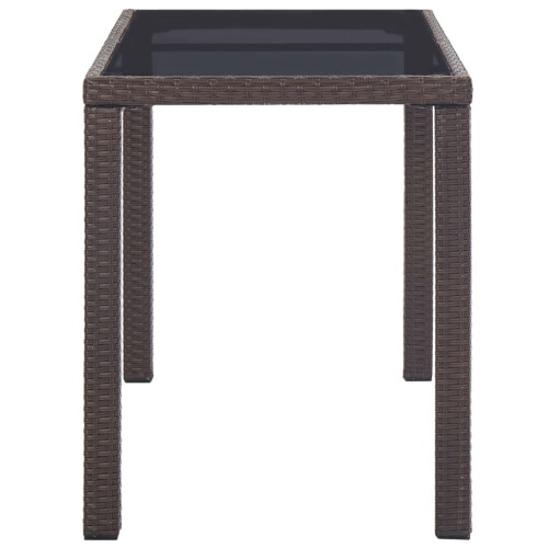 VidaXL vidaXL Gartentisch Braun 123x60x74 cm Poly Rattan 2