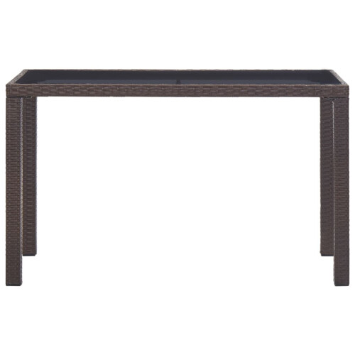 VidaXL vidaXL Gartentisch Braun 123x60x74 cm Poly Rattan 1