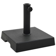 vidaXL Parasol Base Square Polyresin 8kg Black Umbrella Support Stand Holder