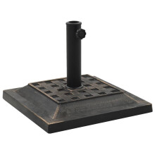 vidaXL Parasol Base Square Polyresin 12kg Bronze Umbrella Support Stand Holder
