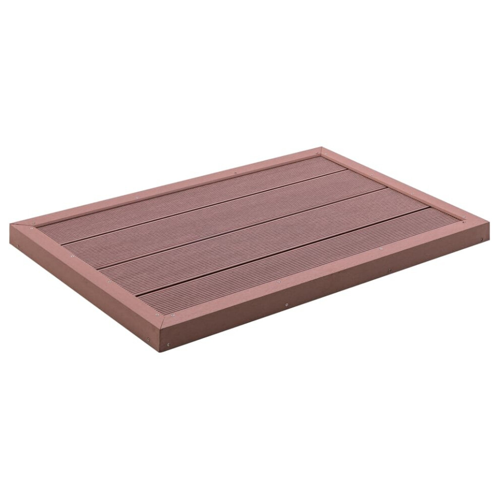 vidaXL Floor Element for Solar Shower WPC Board 101x63x55cm Brown Doormat