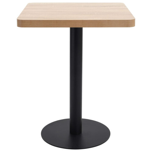 VidaXL vidaXL Bistro Table Light Brown 60cm MDF Coffee Bar Dinner Dining Desk Stand 1