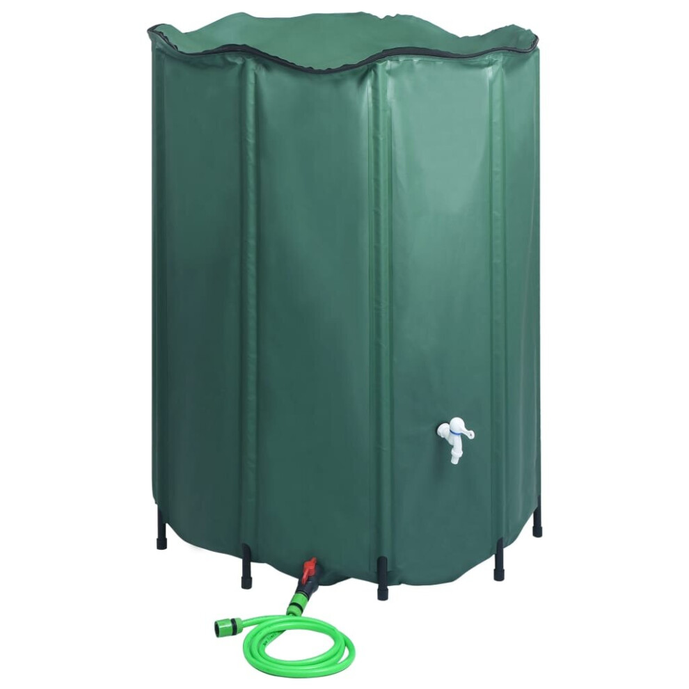 vidaXL Collapsible Rain Water Tank with Spigot 1250L Water Barrel Collector