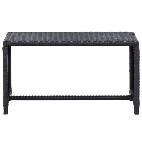 vidaXL sofabord, sort, 70x40x38 cm, polyrattan 2