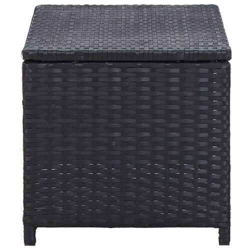 vidaXL sofabord, sort, 70x40x38 cm, polyrattan 1
