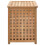 vidaXL Solid Walnut Wood Laundry Chest Indoor Natural Removable Storage Boxes 4