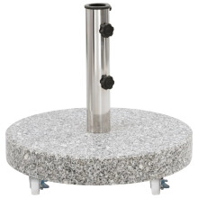 vidaXL Parasol Base Granite 30kg Round Grey Parasol Stand Umbrella Holder