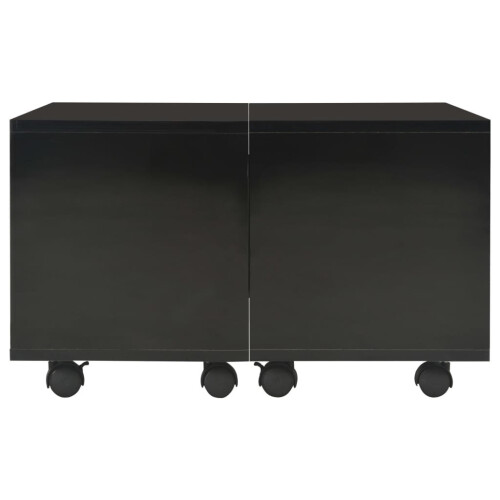 vidaXL Coffee Table High Gloss Black Engineered Wood End Side Couch Table 2
