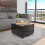 vidaXL Coffee Table High Gloss Black Engineered Wood End Side Couch Table 1