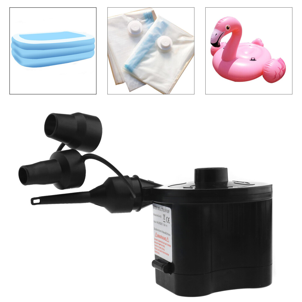 BATTERY POWERED ELECTRIC AIR PUMP INFLATABLE BED AIRBED CAMPING FOOT AIRPUMP