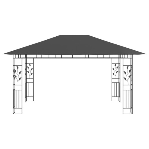 VidaXL vidaXL Pavillon mit Moskitonetz 4x3x2,73 m Anthrazit 180 g/m² 2