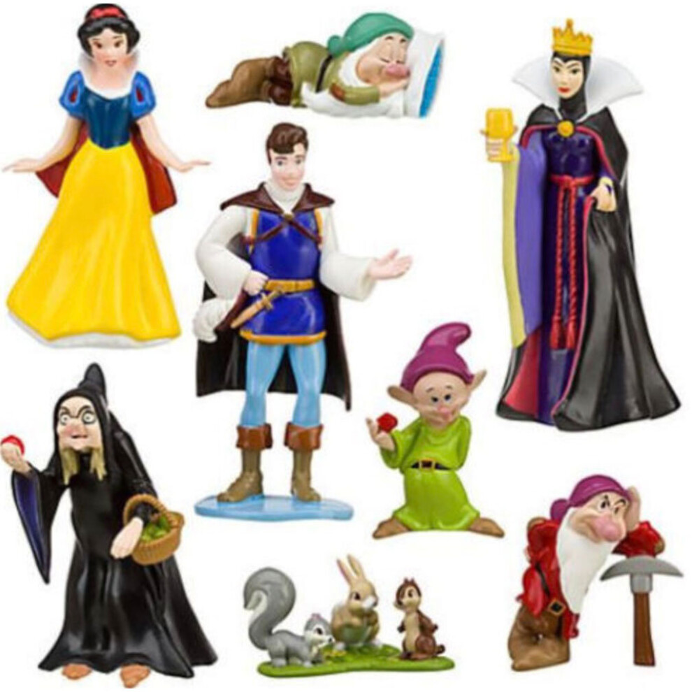 8pcs Figure Snow White Seven Dwarf Princes Witch Family Portrait Toy