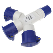 3 Way 16 Amp 220-250V Electric Mains Hook Up Adaptor Splitter Caravans Outdoor