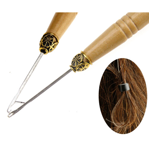 New Hair Extension Tool Set Silicone Beads Feather Pliers and Pulling Needle 2