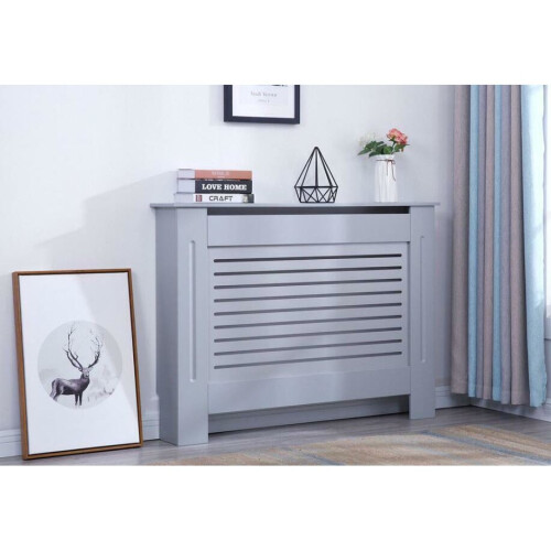 (Grey, Medium) Wooden Radiator Cover | Radiator Guard