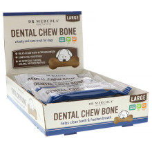 Dr. Mercola, Dental Chew Bones, Large, For Dogs, 12 Bones, 2.1 oz (60 g) Each