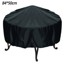 (84 x 50 CM) Large Fire Pit Cover Heavy Duty Round Waterproof Patio Outdoor Gardem 3 Sizes