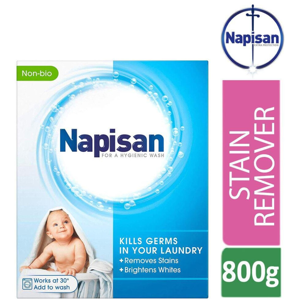 Napisan Non Biological Stain Remover 800g Brightens Whites For A Hygienic Wash