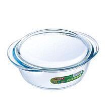 Pyrex Essentials Glass round Casserole High resistance 1.6 L (+ 0.5L Lid)