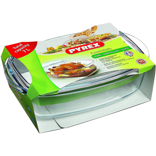 Pyrex Pyrex 4937387 Essentials Glass rectangular Casserole high resistance 4,3L 1