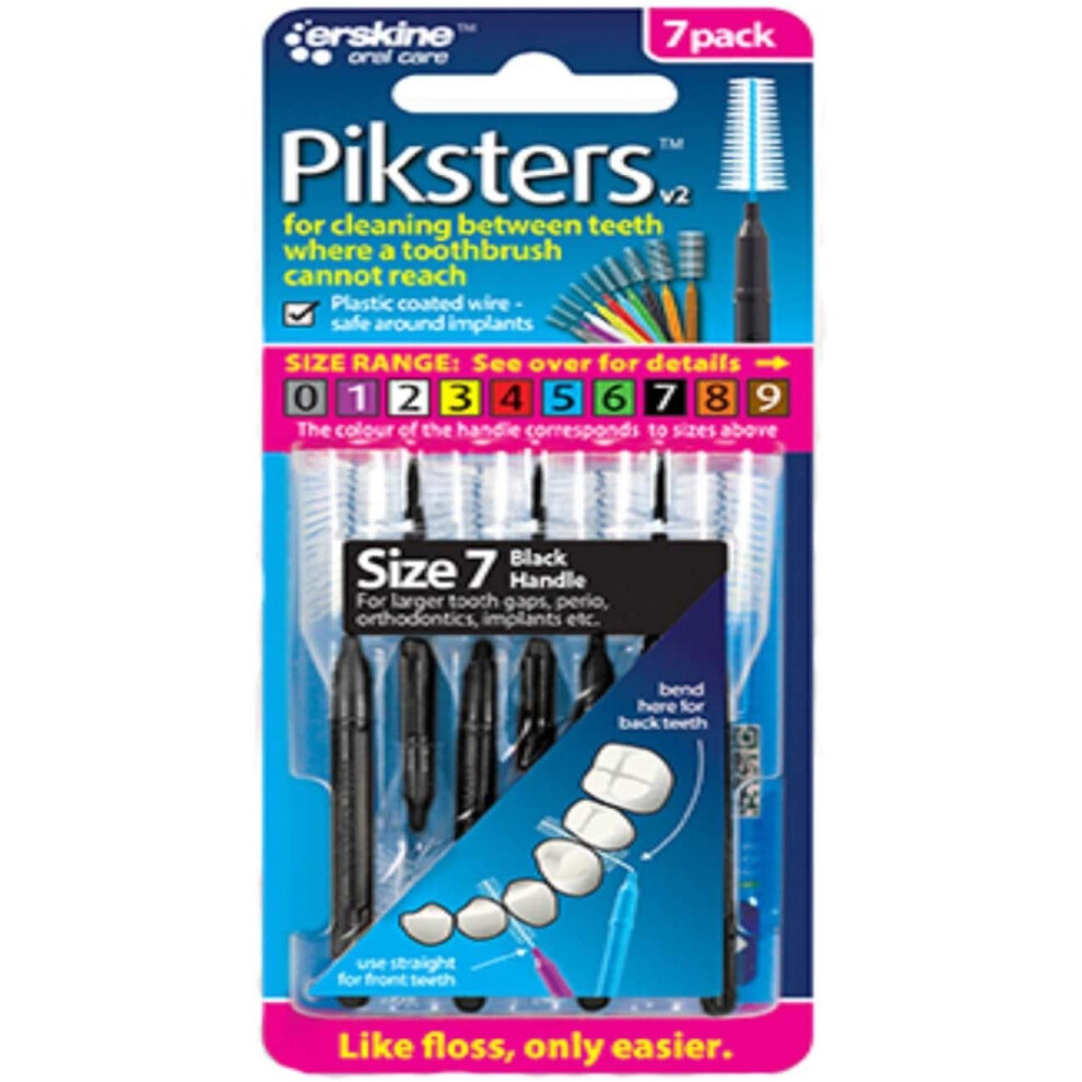 Piksters Interdental Brushes Pack Of 7 And Size 7