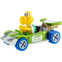 Hot Wheels Mario Kart Personajes y Karts como Coches de 1:64, Koopa Troopa/Vehículo Circuit Special