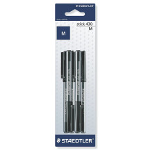 Back to School essentials, stick ballpoint pen medium black 6pk