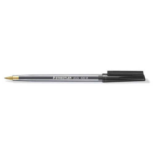 Staedtler Back to School essentials, stick ballpoint pen medium black 6pk 1